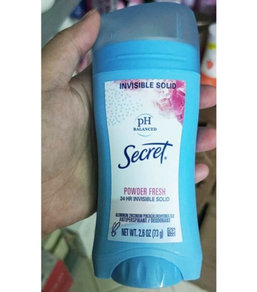 (Hàng Chuẩn) Lăn khử mùi sáp Secret PH Balanced Powder Fresh Invisible Solid 73g Chính hãng