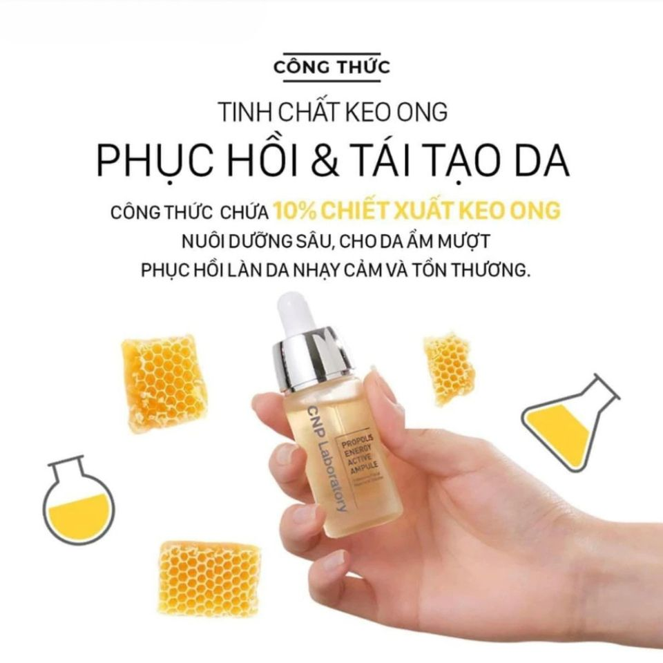 (Hàng Chuẩn) Tinh Chất Serum CNP Laboratory Propolis Energy Ampule 35ml - Phục Hồi Da Nhạy Cảm, Dưỡng Ẩm Chuyên Sâu, Làm Dịu và Tăng Độ Đàn Hồi Chính hãng