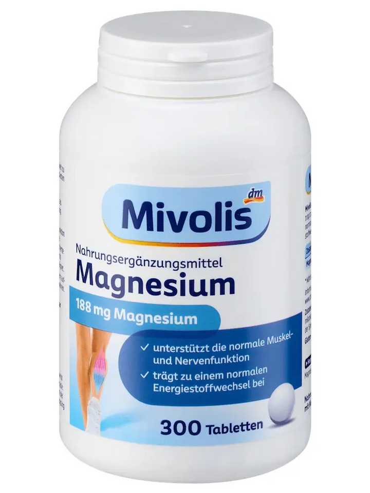 Viên Uống Mivolis Magnesium 300 Viên - Bổ Sung Magie Cho Cơ Bắp & Thần Kinh, Hỗ Trợ Giảm Chuột Rút, Căng Cơ, Duy Trì Sức Khỏe