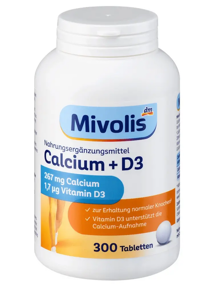 Viên Uống Mivolis Calcium D3 300 Viên - Bổ Sung Canxi & Vitamin D3 Giúp Xương Chắc Khỏe, Thực Phẩm Bổ Sung Cho Mọi Đối Tượng