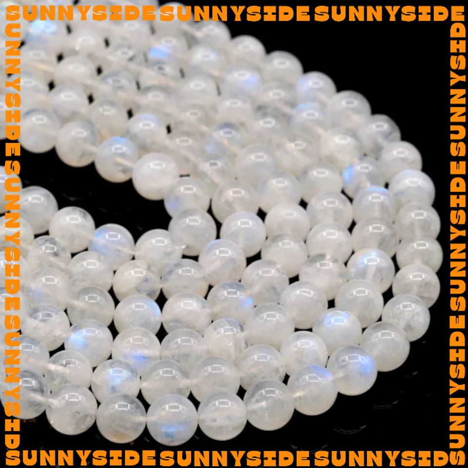 1 Hạt Đá Moonstone Đá Mặt Trăng 5A Dùng Làm Trang Sức Thủ Công Mix Chuỗi Hạt Xỏ Vòng Tay