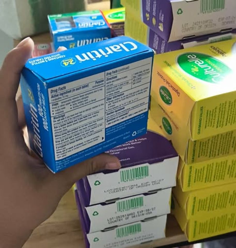 Viên uống chống dị ứng Claritin Antihistamine Non-Drowsy Loratadine 10mg 100 Tablets