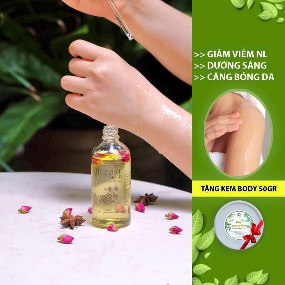 BODY OIL - Dầu dưỡng ẩm, Sáng bóng da 100ml [Tặng kem body 50gr]