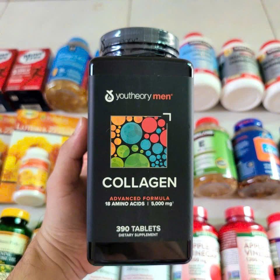 ‼️COLAGEN DÀNH CHO NAM ‼️ Xuất xứ mỹ 🇺🇸  🙋‍♂️💁‍♂️ Collagen Youtheory Men's Type 1 2 & 3 lọ 390 viên