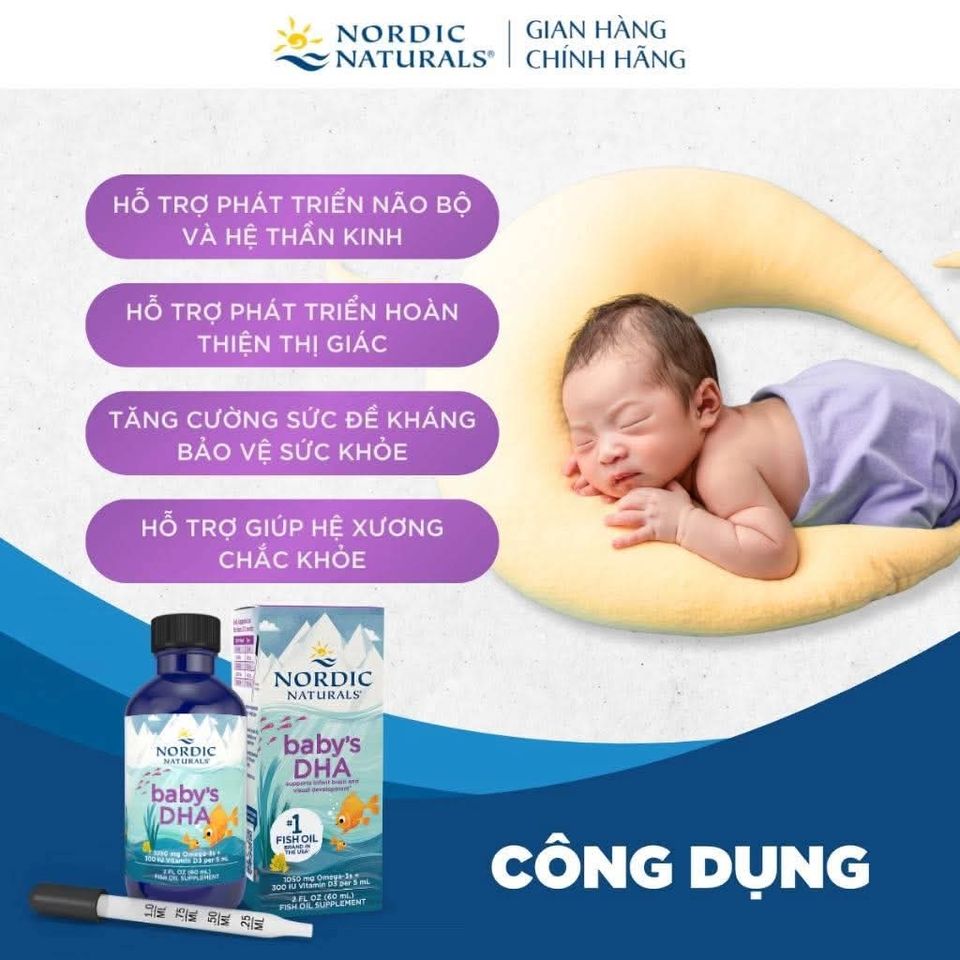 Siro BABY'S DHA với dung tích 60ml là một sản phẩm vitamin tổng hợp chuyên biệt dành cho trẻ nhỏ từ 0 đến 12 tháng tuổi