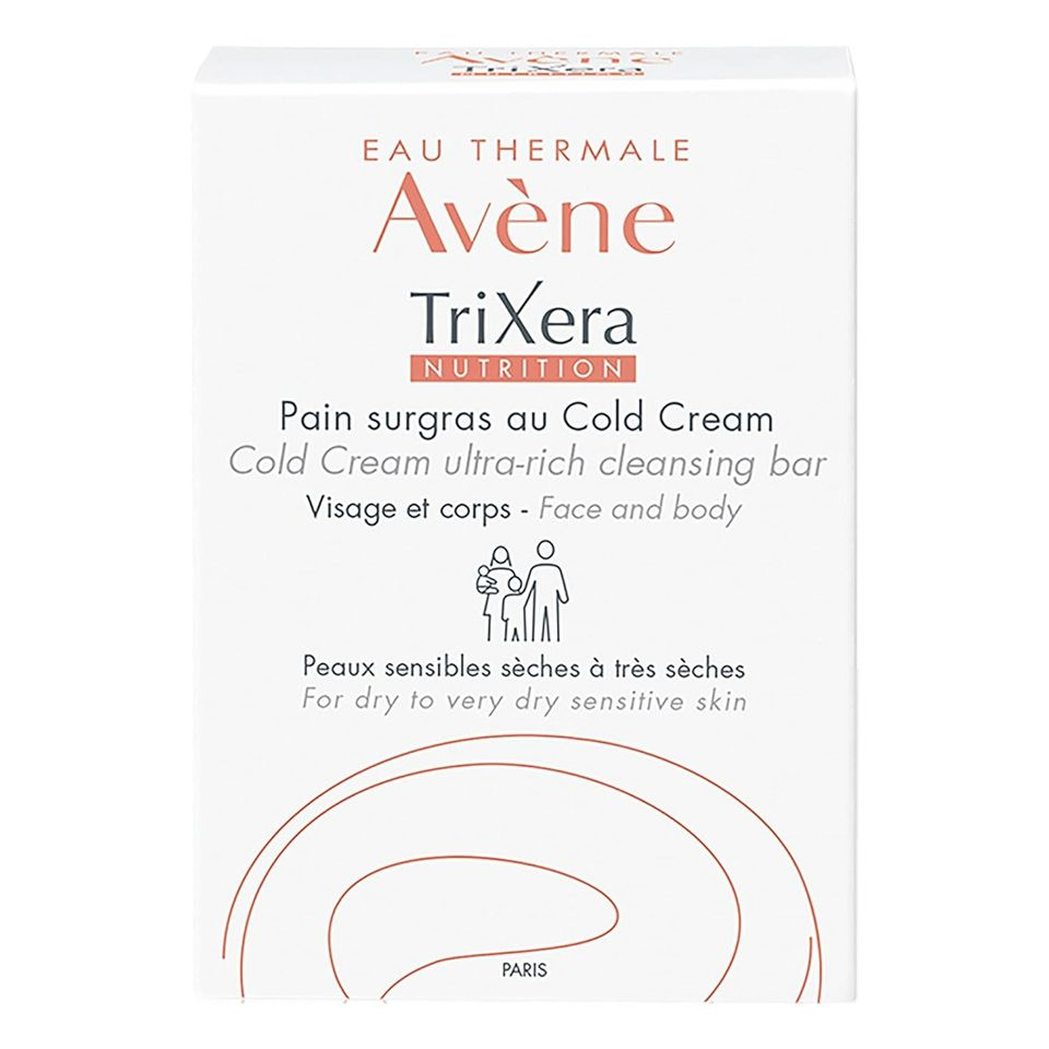 Xà Bông Tắm Rửa Mặt Avène TriXera Nutrition Cold Cream 100g cho Da Khô Nhạy Cảm NK chính hãng