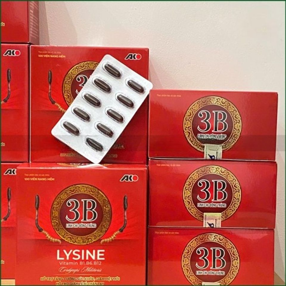1 HỘP LYSINE VITAMIN B1 B6 B12 - HỖ TRỢ TĂNG CƯỜNG SỨC KHỎE, GIẢM MỆT MỎI, CHẬM TAY DO THIẾU VITAMIN NHÓM B - HỘP 100 VIÊN