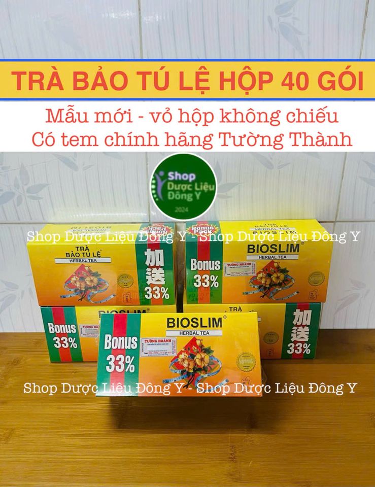 [1 HỘP] Trà Giảm Cân Bảo Tú Lệ Bioslim - Hộp 40 Túi Lọc Hỗ Trợ Sức Khỏe Chính Hãng Từ Thụy Sỹ, Kiểm Tra Tem Mã
