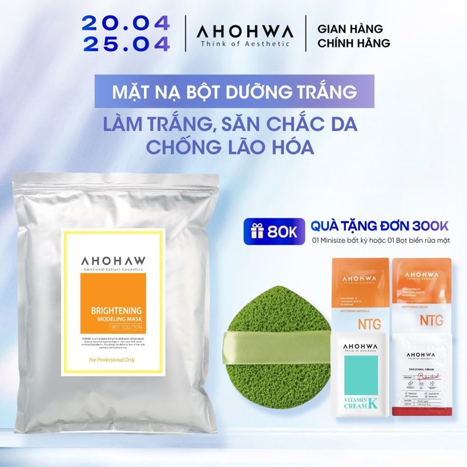 Mặt nạ bột dưỡng trắng Ahohwa Brightening Modeling Mask 1000g