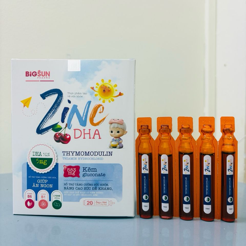 Siro ăn ngon tăng đề kháng ZINC DHA 20 ống cho bé nhỏ