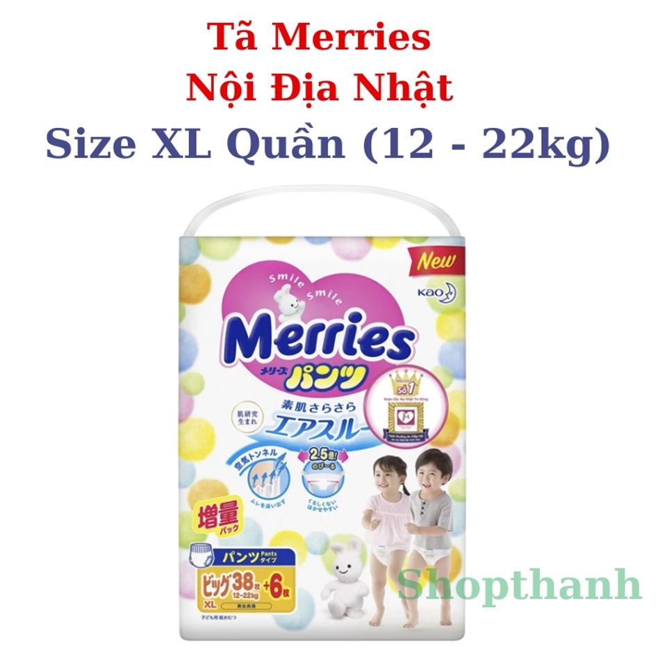 Tã Bỉm Merries Nhật Bản Êm Mềm Thoáng Khí Ngăn Ngừa Hăm Cho Bé Từ Sơ Sinh Đến Bé Biết Đi
