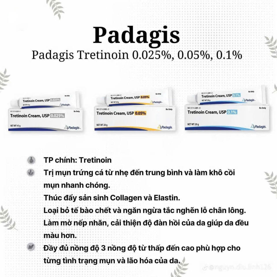 PADAGIS Kem Dưỡng Tre Giảm Mụn 0.05 - 0.1 (20G)