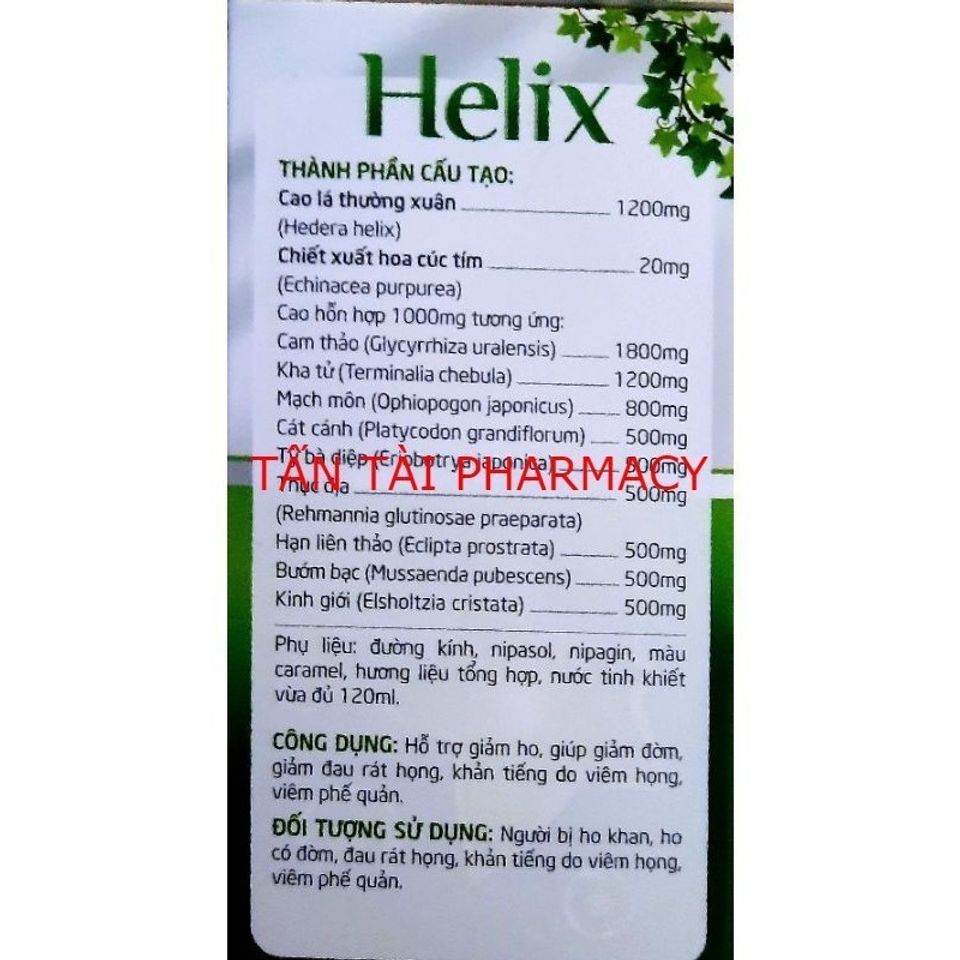 ✅[CHÍNH HÃNG, CHO KIỂM HÀNG] Siro giảm ho bổ phế phổi ích mẫu lợi nhi cho cho cả nhà HELIX - Hộp 30 gói