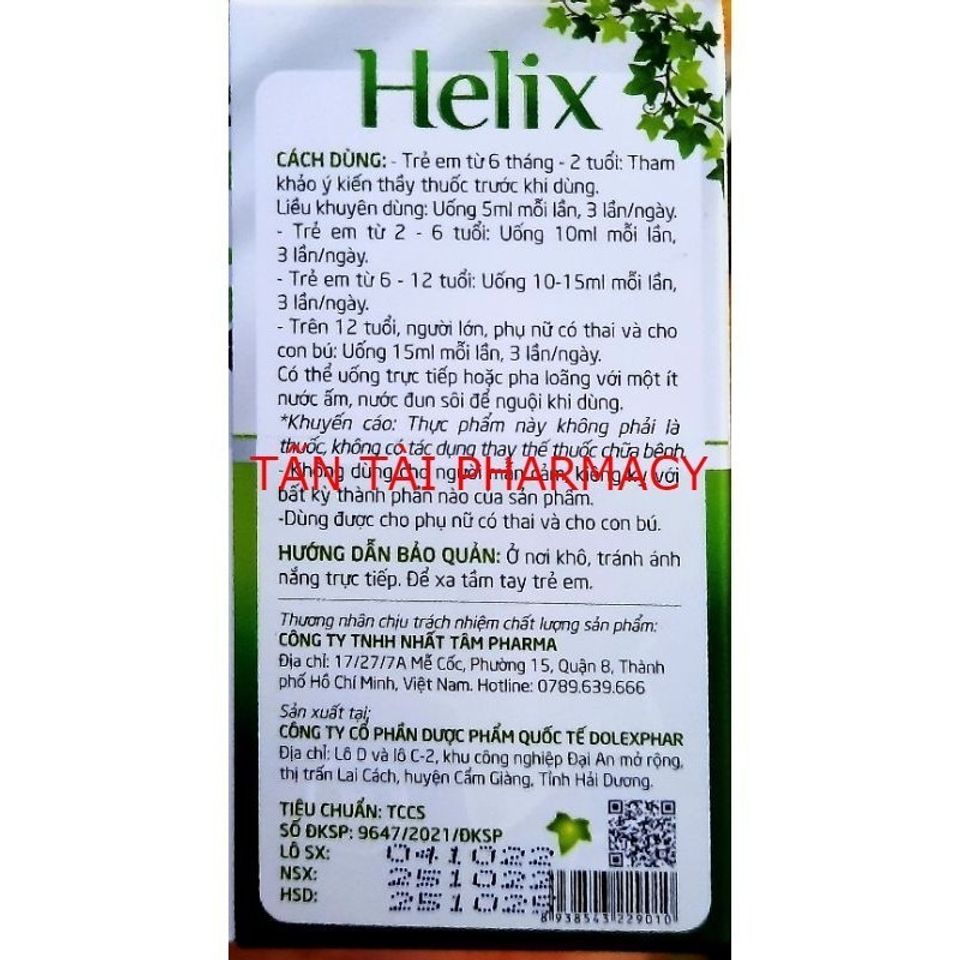 ✅[CHÍNH HÃNG, CHO KIỂM HÀNG] Siro giảm ho bổ phế phổi ích mẫu lợi nhi cho cho cả nhà HELIX - Hộp 30 gói