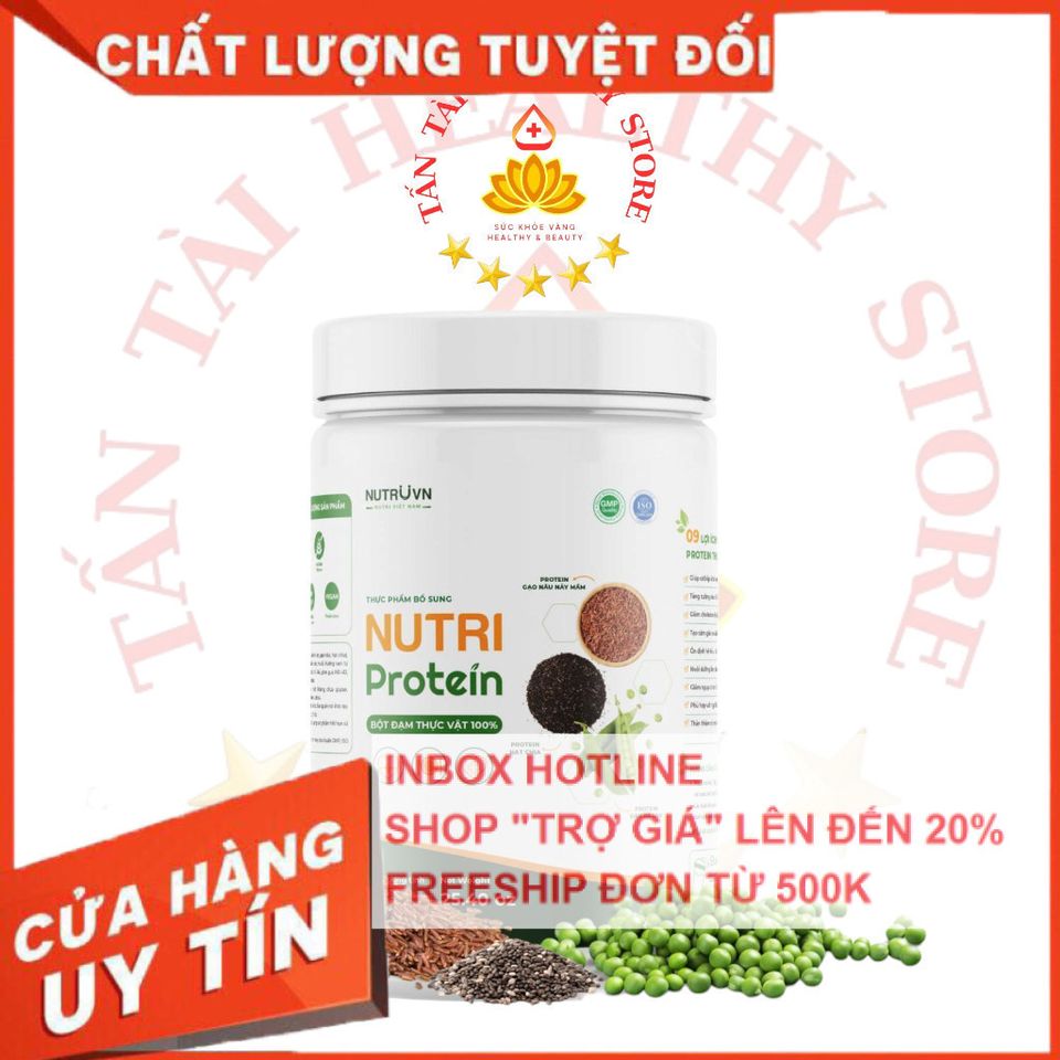 ✅[CHÍNH HÃNG, CHO KIỂM HÀNG] Bột đạm thực vật Nutri Protein hỗ trợ cơ bắp, tăng sức đề kháng, tim mạch (Hũ 720g)