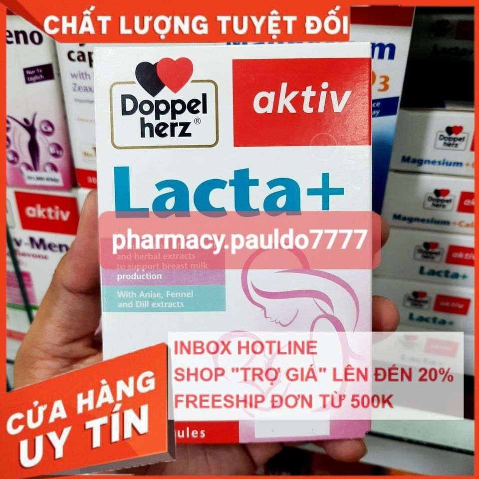 ✅[CHÍNH HÃNG, CHO KIỂM HÀNG]  Viên uống lợi sữa DOPPEL Aktiv Lacta+ hỗ trợ cải thiện nguồn sữa mẹ sau sinh (Hộp 30 viên)