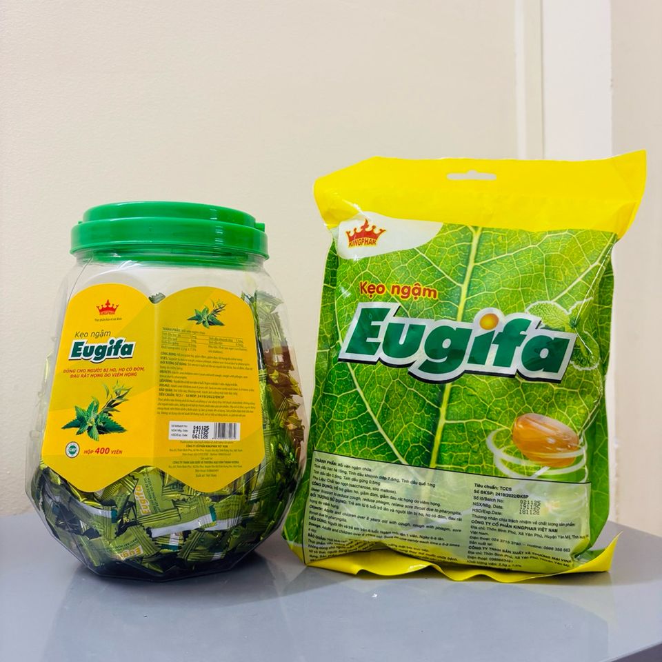 Kẹo ngậm thảo dược EUGIFA thông họng giảm ho