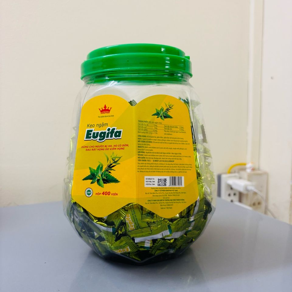Kẹo ngậm thảo dược EUGIFA thông họng giảm ho
