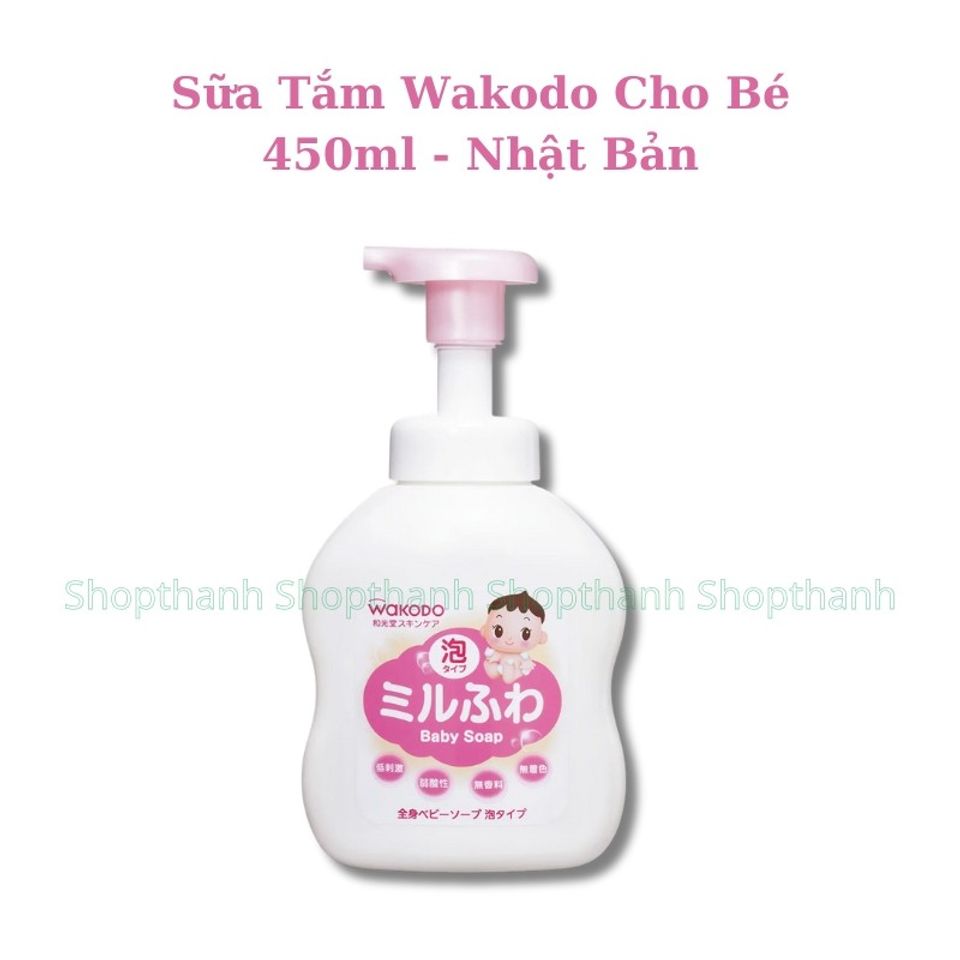 Sữa Tắm, Dầu Gội Wakodo Cho Bé Nội Địa Nhật – Không Cay Mắt, Dịu Nhẹ Da Nhạy Cảm, An Toàn Từ Sơ Sinh 756030