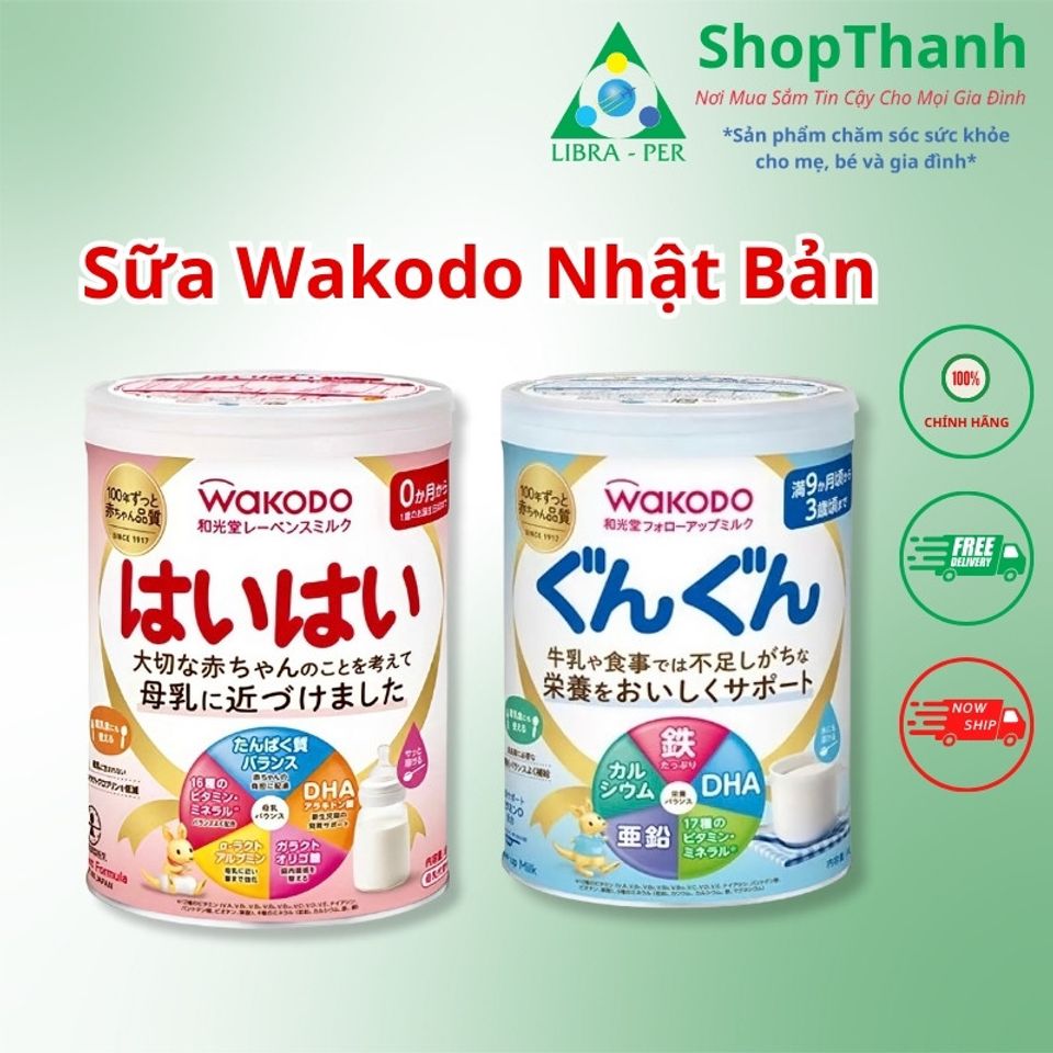 Sữa Bột Wakodo Nội Địa Nhật Số 0 & Số 9 | Cho Bé 0–36 Tháng – Giàu DHA, Canxi, Dinh Dưỡng An Toàn