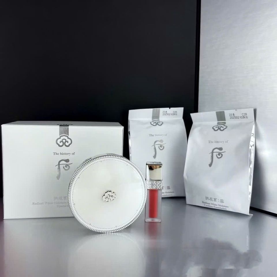 SET PHẤN NƯỚC WHOO TRẮNG MUA 1 ĐƯỢC 4 CHỐNG NẮNG SPF50+ PA+++ BÁM TỐT