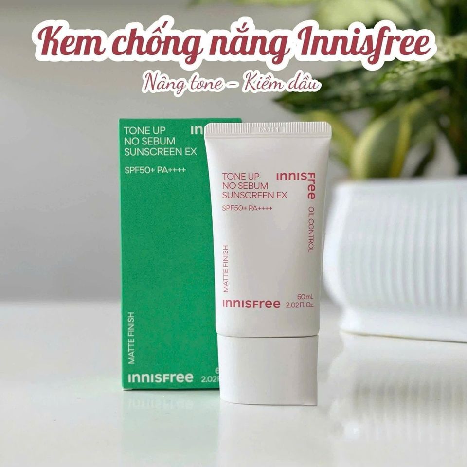 Kem Chống Nắng Innis Free Hồng Tone Up Nâng tông, kiềm dầu kℎông bết dínℎ
