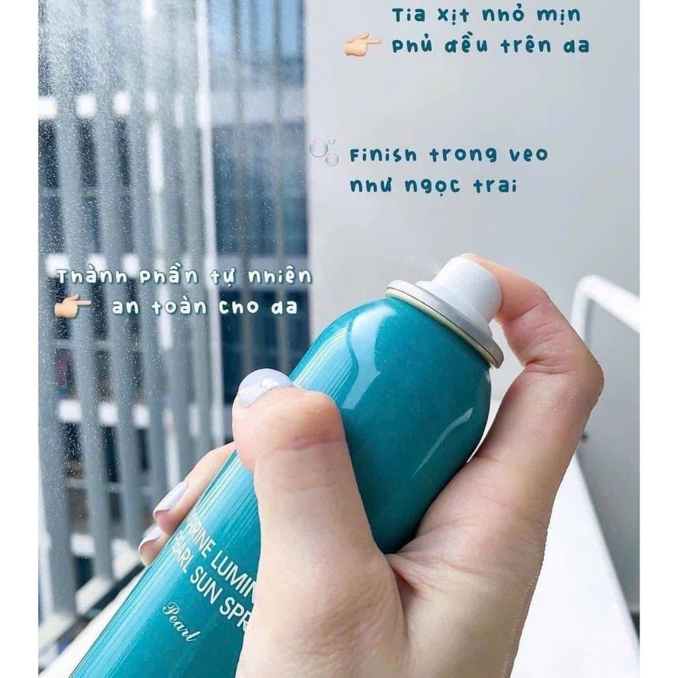 Xịt chống nắng Body JM Solution Marine Luminous Pearl Sun Spray SPF50+PA++++180ml Bản màu xanh Marine Pearl