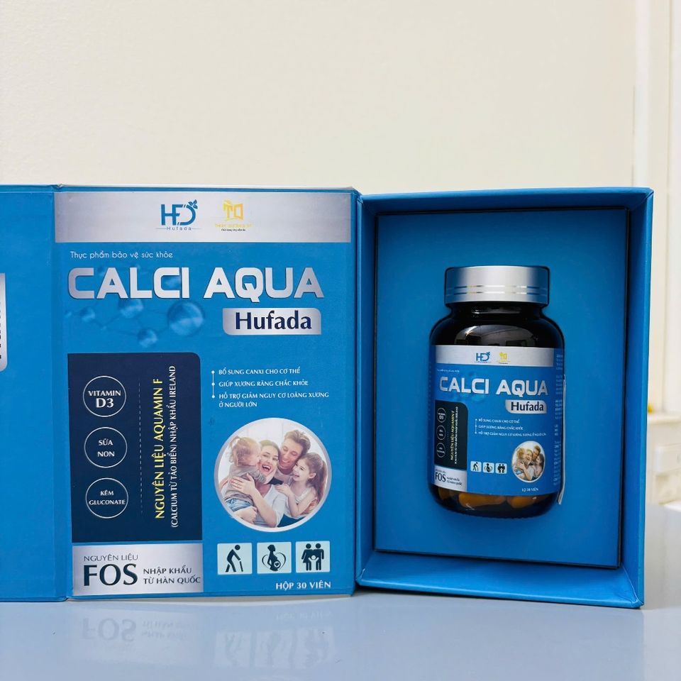 CALCI AQUA 30 viên - Canxi cao cấp 100% từ tảo biển Aquamin F dễ hấp thu