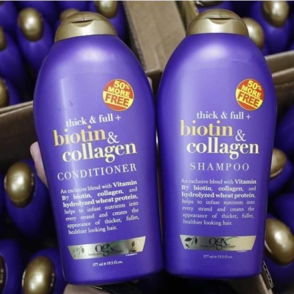 Biotin Collagen✅FREESHIP✅Biotin Collagen Chống Rụng Tóc Và Kích Thích Mọc Tóc✅Biotin Collagen 1 cặp Dầu Gội+Xả
