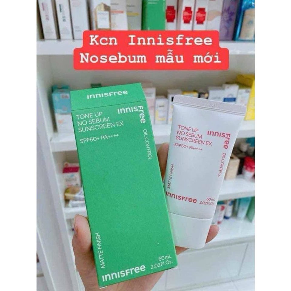Kem Chống Nắng Nâng Tone, Kiềm Dầu Innisfree Tone Up No Sebum Sunscreen SPF50/PA++++ 50ml