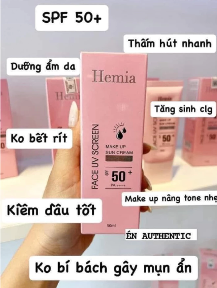 Kem chống nắng HEMIA Hàn 50ml kiềm dầu, dưỡng ẩm