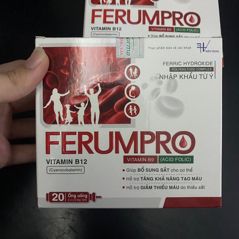 (Chính Hãng) COMBO 2H Hỗ trợ bổ sung sắt hữu cơ [2H TPBVSK Ferum Pro ...