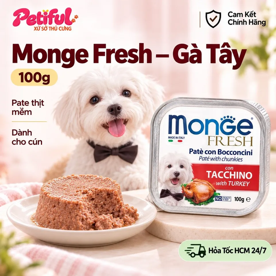 Pate Monge Fresh 100g Cho Cún - Nhiều Vị | Petiful