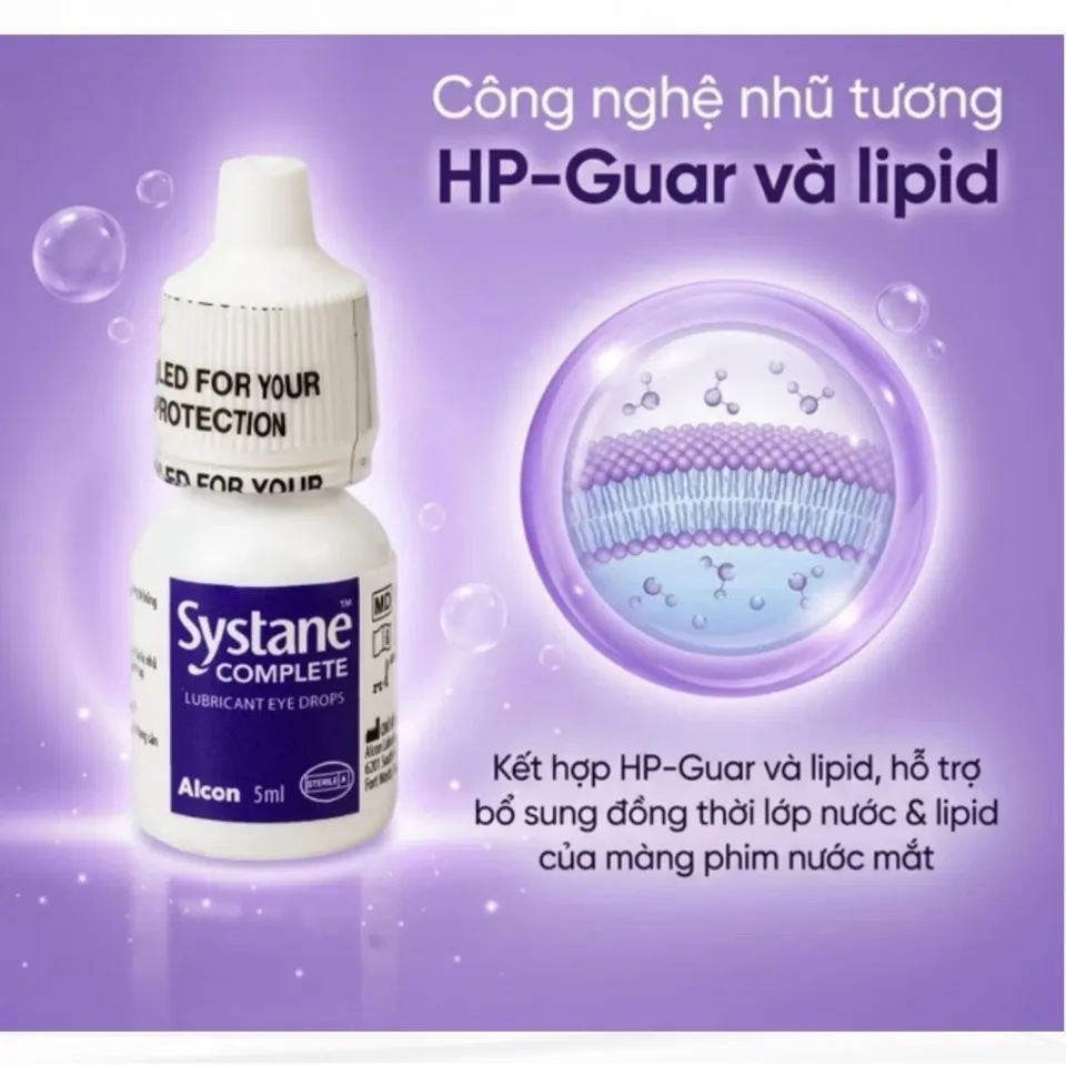 Nhũ tương nhỏ mắt Systane Complete Alcon 5ml - Giảm khô mắt đa triệu ...