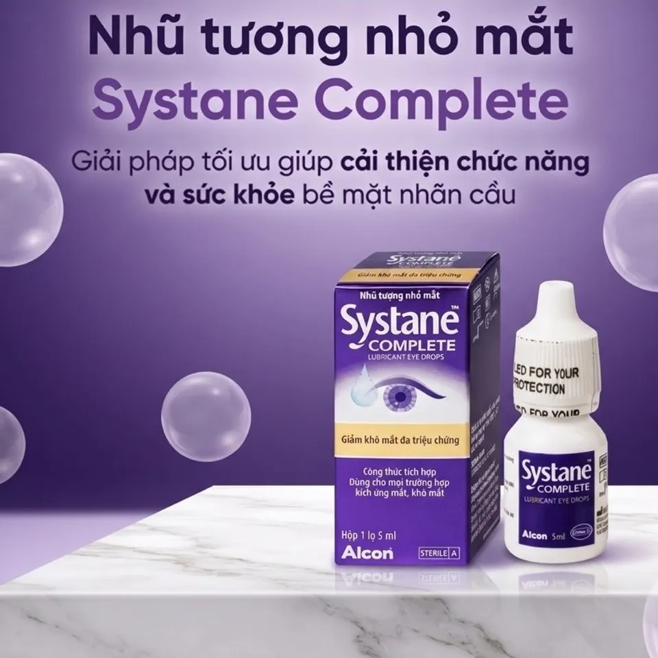 Nhũ tương nhỏ mắt Systane Complete Alcon 5ml - Giảm khô mắt đa triệu ...