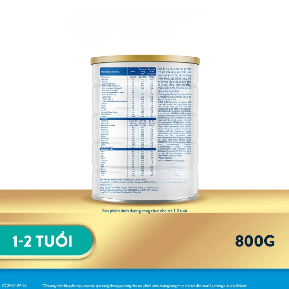 Sữa bột công thức Similac Total Protection 1+ 800g/lon ( 1- 2 tuổi )
