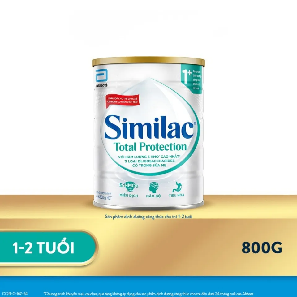 Sữa bột công thức Similac Total Protection 1+ 800g/lon ( 1- 2 tuổi )