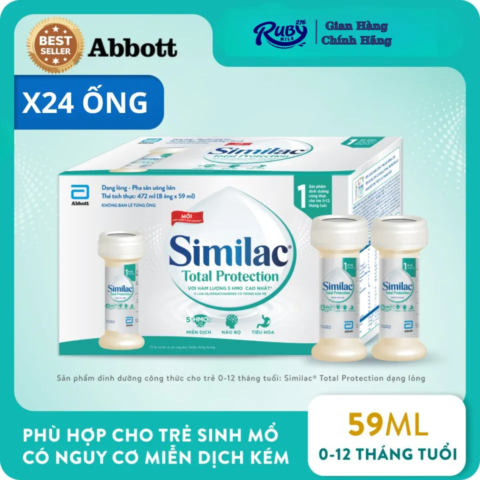 Combo 6 Lốc 4 Chai Sữa nước Similac Total Protection dành cho bé sinh ...
