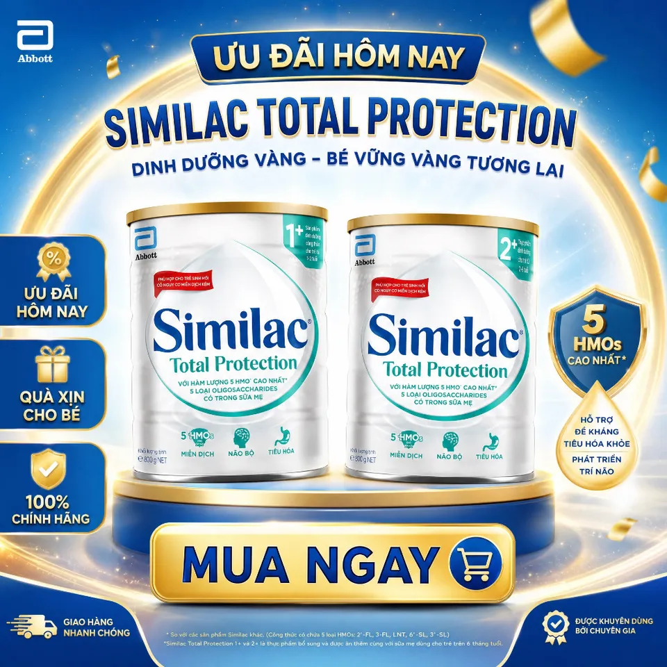 SỮA SIMILAC TOTAL PROTECTION 0+/1+/2+ (800G) ĐỦ SỐ - CÔNG THỨC 5 HMOs ...