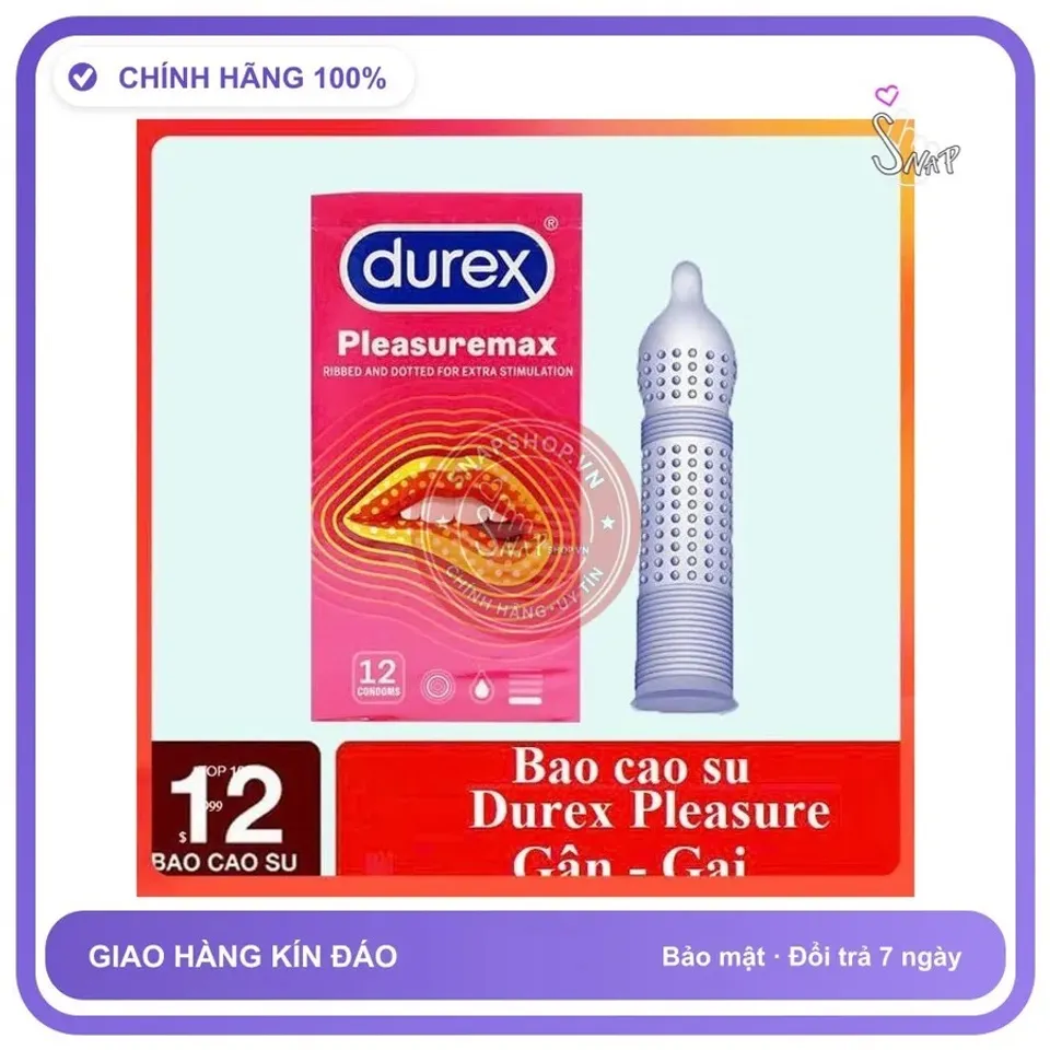 (Che Tên) Hộp lớn 12 Bao Siêu gai Nam giới ưa dùng Durex - chính hãng ...