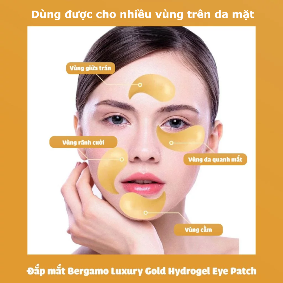 (Hàng nhập khẩu) Mặt nạ mắt Bergamo Luxury Gold Hydrogel Eye Patch