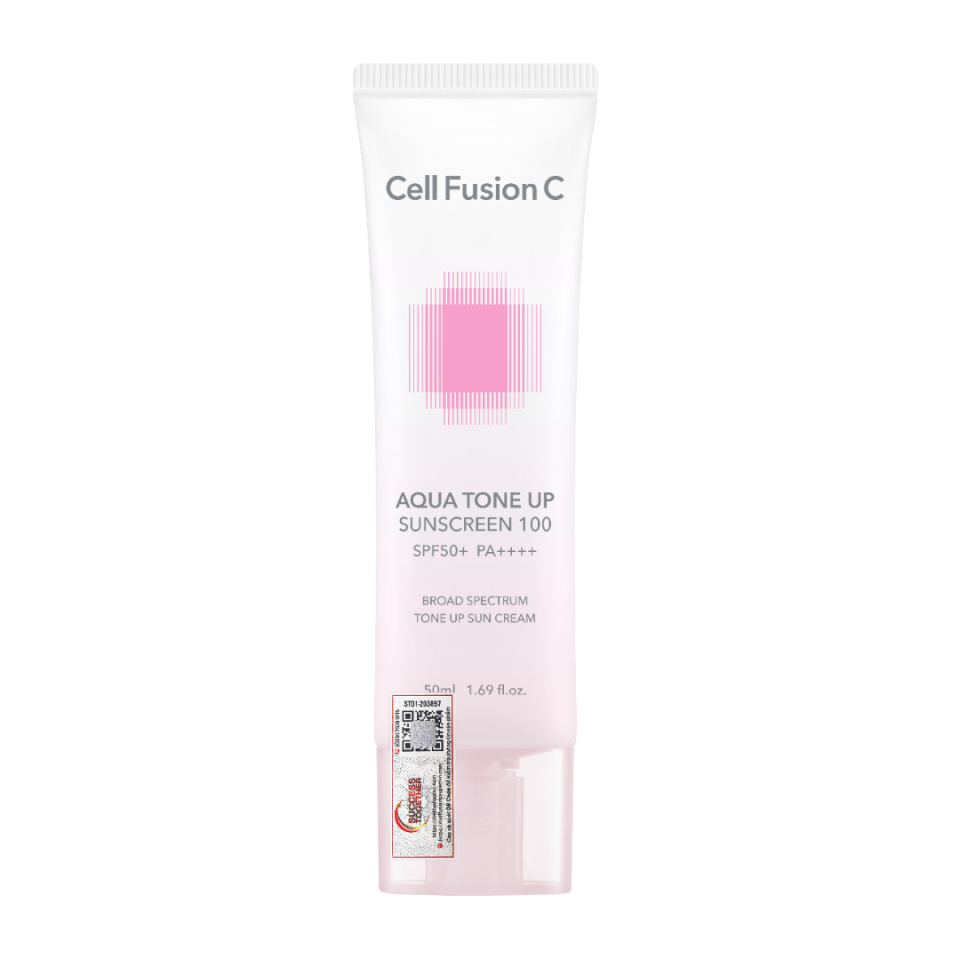 (Hàng nhập khẩu) Kem chống nắng nâng tone Cell Fusion C Aqua Tone Up 100 Sunscreen SPF 50