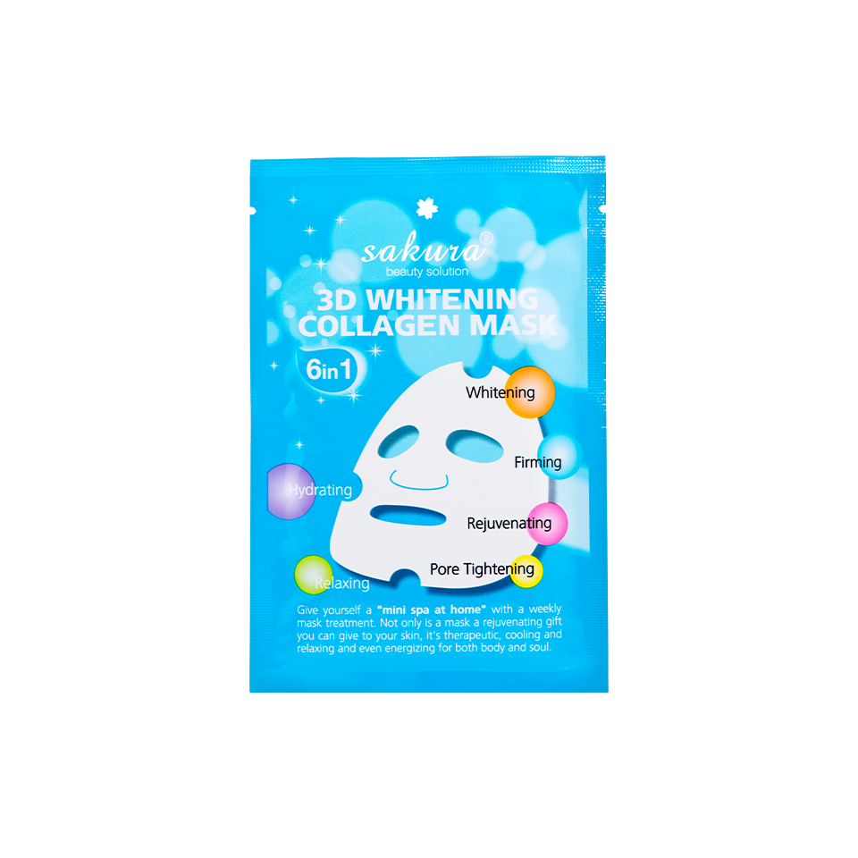Mặt nạ giúp trắng da Sakura 3D Whitening Collagen Mask