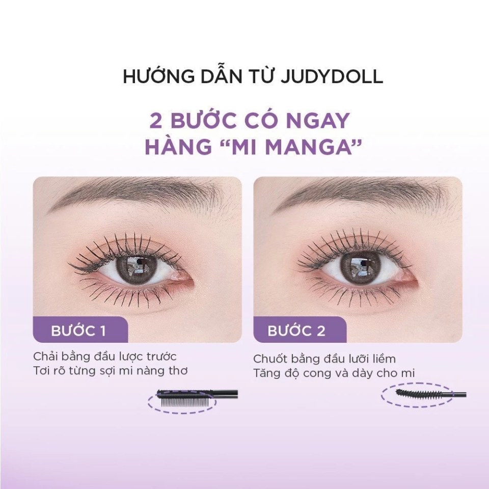 (Hàng nhập khẩu) Mascara 2 đầu làm cong dày mi Judydoll Volume & Curling Mascara