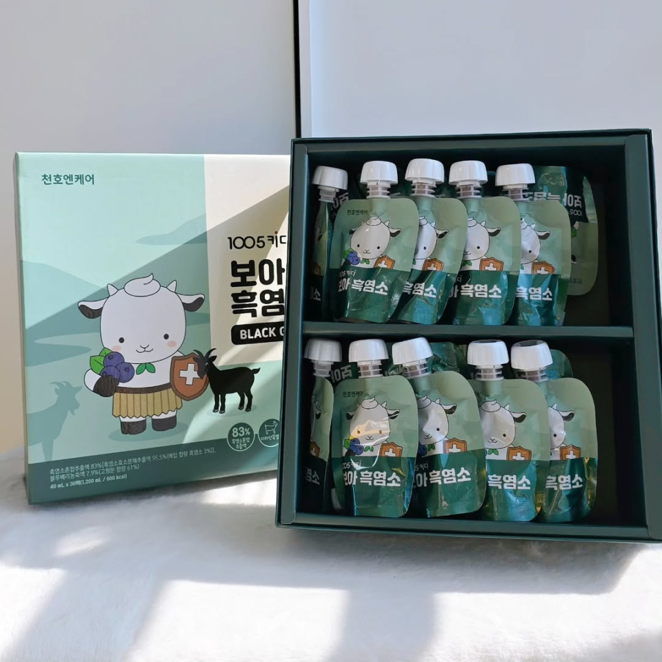 (Hàng nhập khẩu) Nước uống Black Goat Chunho Ncare hỗ trợ bé ăn ngon, tăng đề kháng