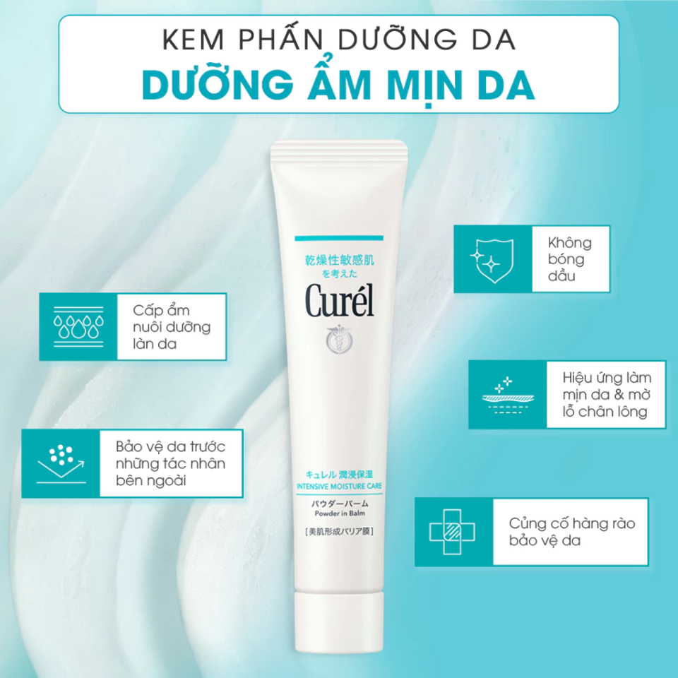 (Hàng nhập khẩu) Kem phấn dưỡng da kiềm dầu Curél Intensive Moisture Care Powder In Balm