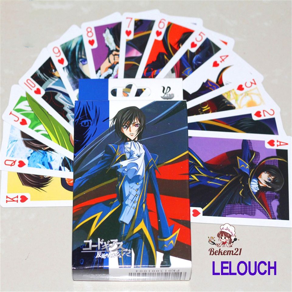 Bộ Bài Poker Code Geass Lelouch of the Rebellion - Thẻ Chơi Anime 54 Lá ...