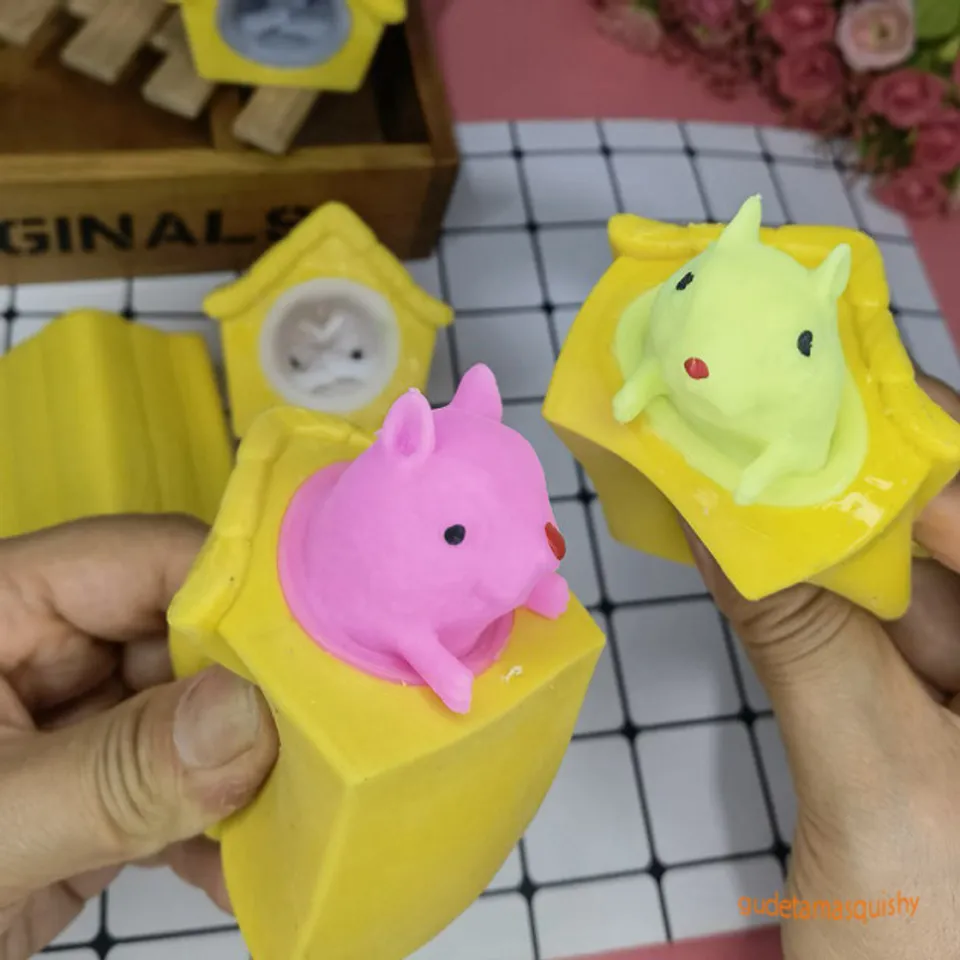 SÓC TRỐN TRONG CHUỒNG - Đồ Chơi Squishy Chip Dễ Thương, Co Giãn, Giảm ...