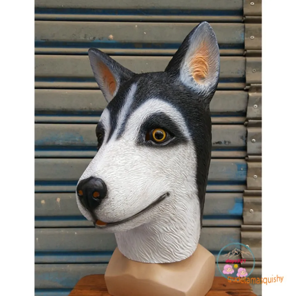 MẶT NẠ chó HUSKY trùm đầu, hóa trang chó shiba, chó ngáo cho Cosplay ...