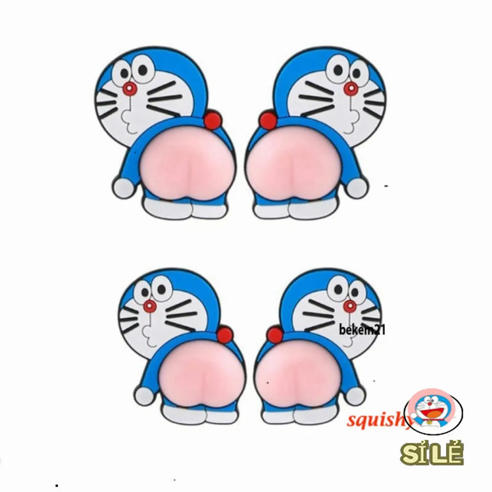 DOREMON doraemon tấm dán Mông Sillicon Sticker Quả Đào Mông Shin Mông ...